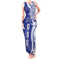 Personalised Queen Salote College Tank Maxi Dress QSC Est 1926 Ngatu Pattern - Polynesian Pride