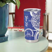 Personalised Queen Salote College Tumbler Cup QSC Est 1926 Ngatu Pattern - Polynesian Pride