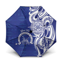 Personalised Queen Salote College Umbrella QSC Est 1926 Ngatu Pattern - Polynesian Pride