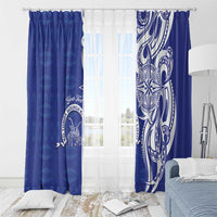 Personalised Queen Salote College Window Curtain QSC Est 1926 Ngatu Pattern - Polynesian Pride