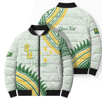 Personalised Samoa Ua Potopoto Bomber Puffer Jacket SUP Est 2025 Samoan Pattern LT14 - Polynesian Pride