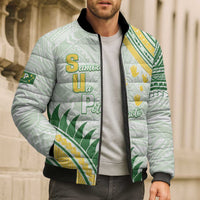 Personalised Samoa Ua Potopoto Bomber Puffer Jacket SUP Est 2025 Samoan Pattern LT14 - Polynesian Pride