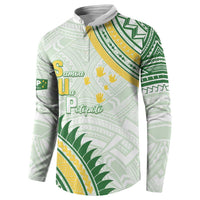 Personalised Samoa Ua Potopoto Button Sweatshirt SUP Est 2025 Samoan Pattern LT14 - Polynesian Pride