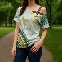 Personalised Samoa Ua Potopoto Cross Shoulder Shirt SUP Est 2025 Samoan Pattern LT14 - Polynesian Pride