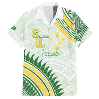 Personalised Samoa Ua Potopoto Hawaiian Shirt SUP Est 2025 Samoan Pattern LT14 White - Polynesian Pride