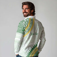 Personalised Samoa Ua Potopoto Long Sleeve Polo Shirt SUP Est 2025 Samoan Pattern LT14 - Polynesian Pride