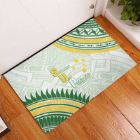 Samoa Ua Potopoto Rubber Doormat SUP Est 2025 Samoan Pattern LT14 - Polynesian Pride