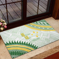 Samoa Ua Potopoto Rubber Doormat SUP Est 2025 Samoan Pattern LT14 - Polynesian Pride