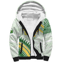 Personalised Samoa Ua Potopoto Sherpa Hoodie SUP Est 2025 Samoan Pattern LT14 Unisex White - Polynesian Pride