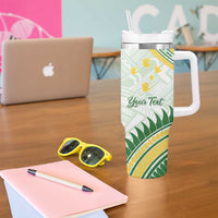 Personalised Samoa Ua Potopoto Tumbler With Handle SUP Est 2025 Samoan Pattern - Polynesian Pride