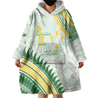 Personalised Samoa Ua Potopoto Wearable Blanket Hoodie SUP Est 2025 Samoan Pattern LT14 - Polynesian Pride