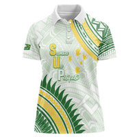 Personalised Samoa Ua Potopoto Women Polo Shirt SUP Est 2025 Samoan Pattern - Polynesian Pride