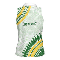 Personalised Samoa Ua Potopoto Women Sleeveless Polo Shirt SUP Est 2025 Samoan Pattern LT14 - Polynesian Pride