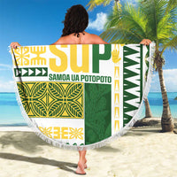 Samoa Uniting Party Beach Blanket SUP Est 2025 Siapo Pattern LT14 - Polynesian Pride