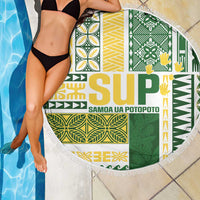 Samoa Uniting Party Beach Blanket SUP Est 2025 Siapo Pattern LT14 - Polynesian Pride