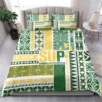 Samoa Uniting Party Bedding Set SUP Est 2025 Siapo Pattern - Polynesian Pride