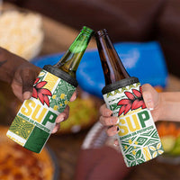 Samoa Uniting Party 4 in 1 Can Cooler Tumbler SUP Est 2025 Siapo Pattern LT14 - Polynesian Pride
