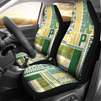 Samoa Uniting Party Car Seat Cover SUP Est 2025 Siapo Pattern - Polynesian Pride