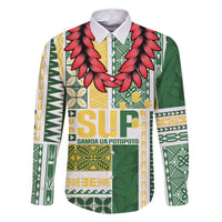 Samoa Uniting Party Family Matching Off Shoulder Short Dress and Hawaiian Shirt SUP Est 2025 Siapo Pattern - Polynesian Pride