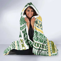 Samoa Uniting Party Hooded Blanket SUP Est 2025 Siapo Pattern - Polynesian Pride