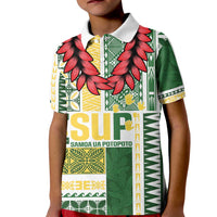 Samoa Uniting Party Kid Polo Shirt SUP Est 2025 Siapo Pattern - Polynesian Pride