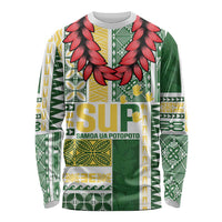 Samoa Uniting Party Long Sleeve Shirt SUP Est 2025 Siapo Pattern LT14 Unisex White - Polynesian Pride