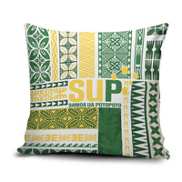 Samoa Uniting Party Pillow Cover SUP Est 2025 Siapo Pattern - Polynesian Pride