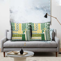 Samoa Uniting Party Pillow Cover SUP Est 2025 Siapo Pattern - Polynesian Pride