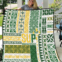 Samoa Uniting Party Quilt SUP Est 2025 Siapo Pattern - Polynesian Pride