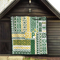 Samoa Uniting Party Quilt SUP Est 2025 Siapo Pattern - Polynesian Pride