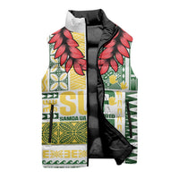 Samoa Uniting Party Sleeveless Puffer Jacket SUP Est 2025 Siapo Pattern LT14 - Polynesian Pride