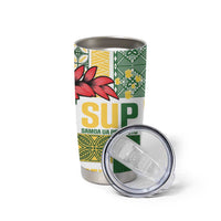 Samoa Uniting Party Tumbler Cup SUP Est 2025 Siapo Pattern - Polynesian Pride