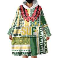 Samoa Uniting Party Wearable Blanket Hoodie SUP Est 2025 Siapo Pattern LT14 - Polynesian Pride