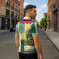 Samoa Uniting Party Zipper Polo Shirt SUP Est 2025 Siapo Pattern LT14 - Polynesian Pride