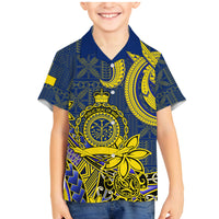 Niue Peniamina Gospel Day Family Matching Mermaid Dress and Hawaiian Shirt Unique Niean Hiapo LT14 Son's Shirt Blue - Polynesian Pride