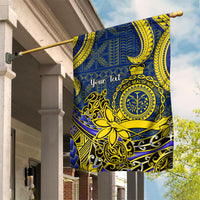 Personalised Niue Peniamina Gospel Day Garden Flag Unique Niean Hiapo LT14 House Flag Blue - Polynesian Pride
