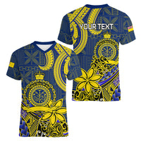 Personalised Niue Peniamina Gospel Day Women V Neck T Shirt Unique Niean Hiapo LT14 - Polynesian Pride