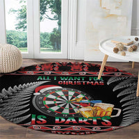 All I Want For Christmas Is Darts New Zealand Round Carpet