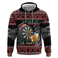 All I Want For Christmas Is Darts New Zealand Zip Hoodie