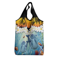 Aloha Hawaii Dolphins Grocery Bag Heart Of The Ocean Tropical Summer Vibes LT14 - Polynesian Pride