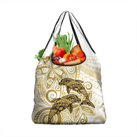 Polynesia Dolphins Grocery Bag Valentine Day Floral Polynesian - Vintage Brown LT14 1-pack One Size Brown - Polynesian Pride