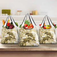 Polynesia Dolphins Grocery Bag Valentine Day Floral Polynesian - Vintage Brown LT14 3-pack One Size Brown - Polynesian Pride