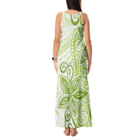 Polynesia Dolphins Tank Maxi Dress Valentine Day Floral Polynesian - Vintage Lime Green LT14 - Polynesian Pride