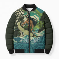 Aotearoa Tangaroa Atua Bomber Puffer Jacket New Zealand God Of The Ocean - Polynesian Pride
