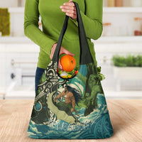 Aotearoa Tangaroa Atua Grocery Bag New Zealand God Of The Ocean