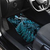 New Zealand Lizard Car Mats Silver Fern Aotearoa Maori Blue Version