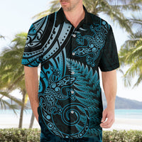 New Zealand Lizard Hawaiian Shirt Silver Fern Aotearoa Maori Blue Version LT14 - Polynesian Pride