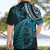 New Zealand Lizard Hawaiian Shirt Silver Fern Aotearoa Maori Blue Version LT14 - Polynesian Pride