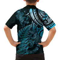 New Zealand Lizard Hawaiian Shirt Silver Fern Aotearoa Maori Blue Version LT14 - Polynesian Pride