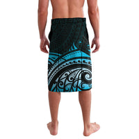 New Zealand Lizard Lavalava Silver Fern Aotearoa Maori Blue Version